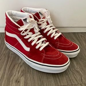 Vans red high tops